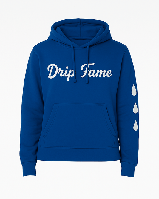 DripFame Royal Blue Hoodie - DripFame