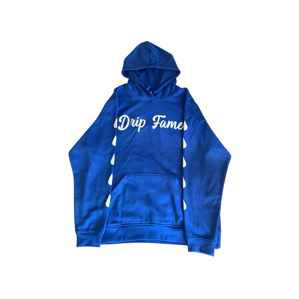 DripFame Royal Blue Hoodie - DripFame